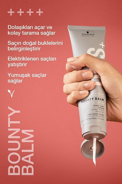 Osis Bounty Balm - Intensive Curl Cream 150ml| Natural Curl, Easy Combing and Hair Softness