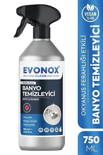 Evonox Clean Ultra Güçlü Banyo Temizleyici ve Kireç Çözücü Okyanus Kokulu Sprey 750 ml
