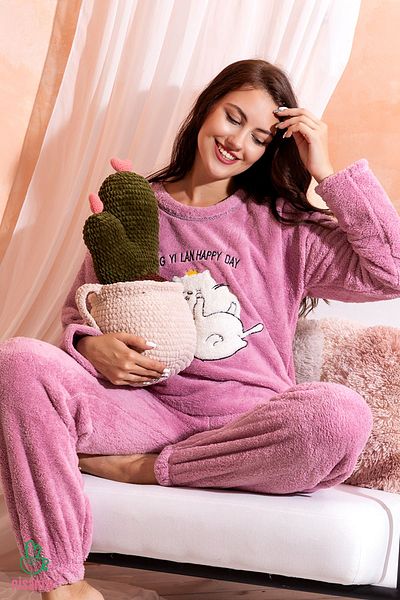 nisaNCa Fully Plush Winter Women's Pajama Set - Fleece Christmas Pajamas