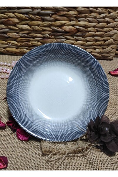 Güral Porcelain 12-Piece 17 Cm Honeycomb Pattern Pit Dinner Plate