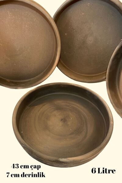 AdenArt Aile Boyu Toprak Güveç Fırın Tepsisi 12 Kişilik 41 Cm