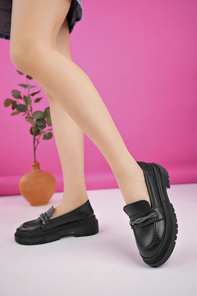 MUGGO Oxford-Garantie Damen-Loafer mit dicker Sohle, täglicher, lässiger Mokassin
