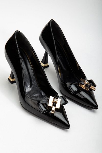 SUİNS SHOES Suins Bretta Model - Pantofi Stiletto Damă Cu Toc Înalt, Cataramă Solitaire