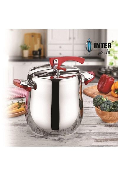 İnter Steel Pressure Cooker 12 Lt. (COLOUR:RED)