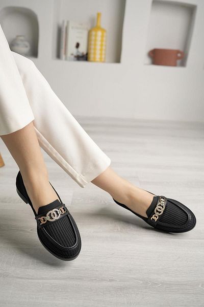 MUGGO Cameron Garantierte Strickwaren Strass Schnalle Damen Loafer Mokassin Freizeitschuhe