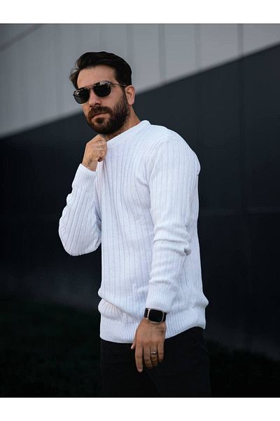 Gameyal Men's Crew Neck Knitwear Sweater