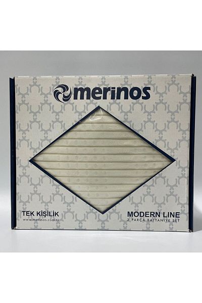 Sarar Merinos Modern Line Single Blanket - Bone