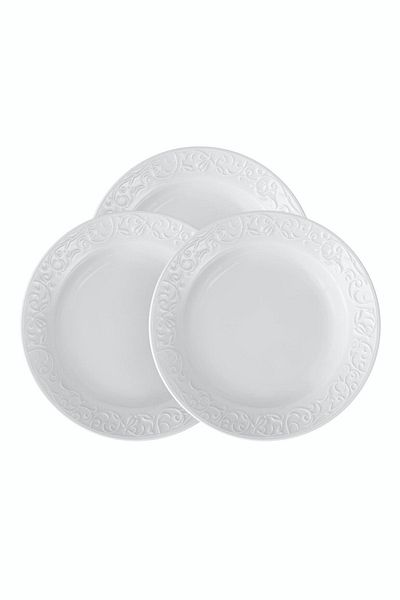 Güral Porselen 6 Pieces of 19 Cm Deep Plate with Bahardalı