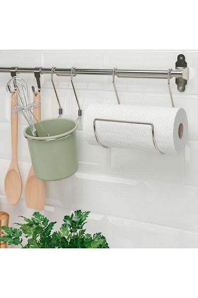 IKEA Colorful Hultarp Paper Towel Holder - Nickel Plated, Steel Design