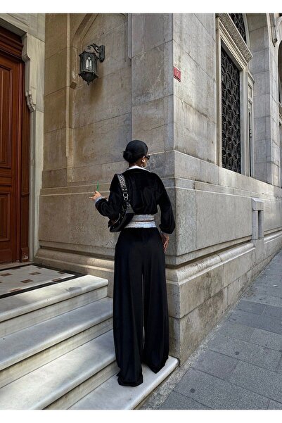 Genel Markalar Chole Saten Garnili Kadife Takım