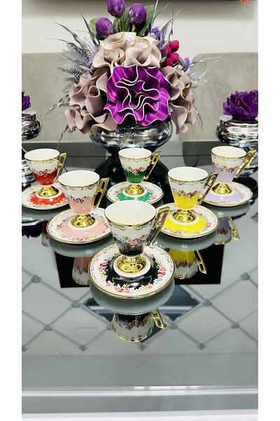 Kosova Züccaciye VALENCIA Rose Coffee Set