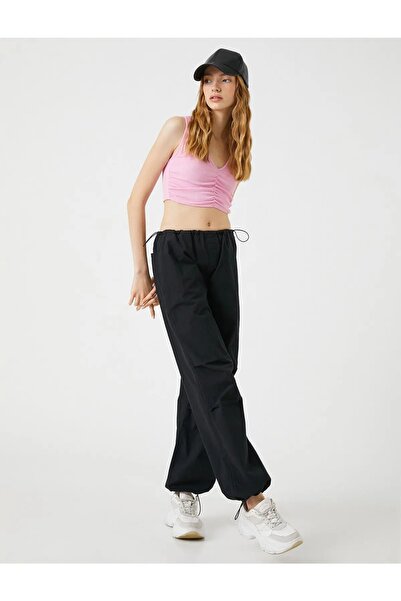 Koton Women's Draped V Tank Top