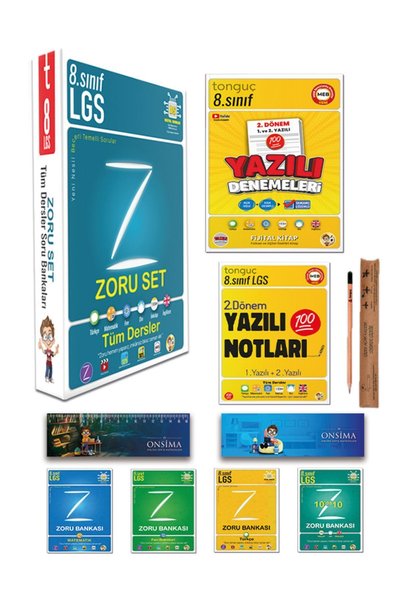 Tonguç Yayınları 8. Sınıf Zoru Bankası Tüm Dersler 2. Dönem Yazılı Denemeleri...