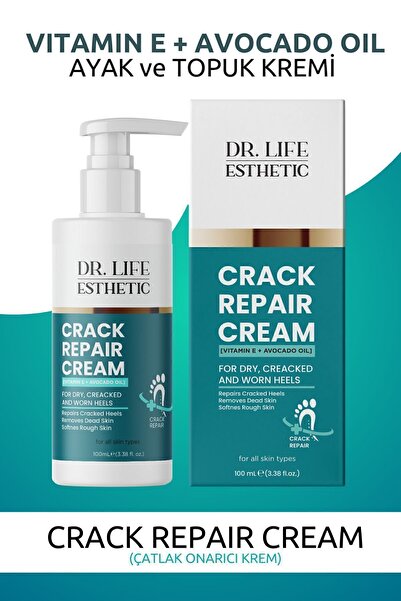 DR LIFE ESTHETIC Çatlak Onarıcı Ayak ve Topuk Kremi Crack Repair Cream 100 ml