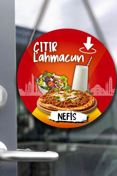 Nod Πίνακας διπλής όψης για το Lahmacun Hall - Τοίχος, Πόρτα και Πινακίδα καλωσορίσματος