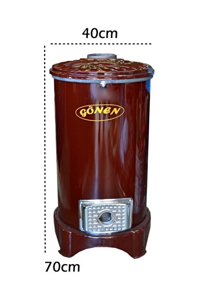 GÖNEN YÖRESEL Gönen Kovalı Soba Yuvarlak Odun Kömür Talaş Sobası