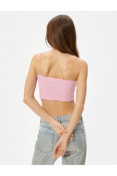 Koton Women's Basic Crop Tank Top