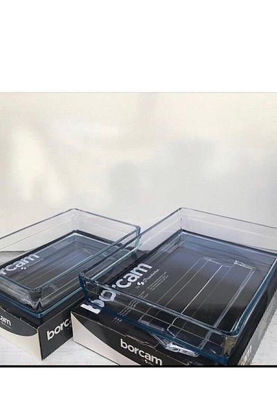 Paşabahçe Rectangular Premium 2-Piece Pyrex Set (LARGE-SMALL) 075oa 59324-59334
