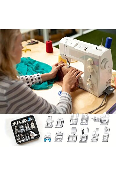Budeku 11 Parça Ev Tipi Aile Dikiş Makinesi Ayak Seti Singer Janome Pfaff Zetina