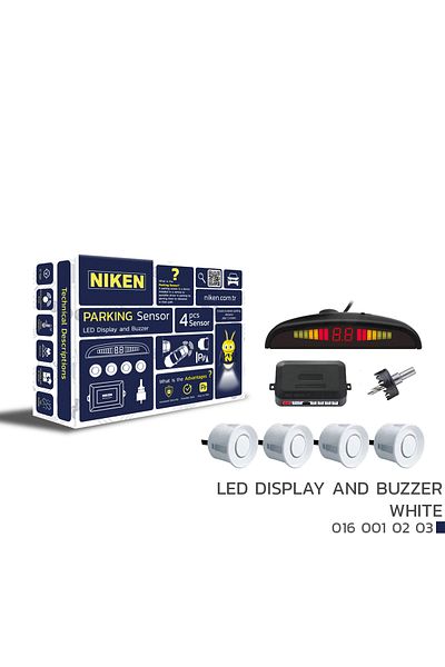 Niken Parking Sensor with Screen Sound Alert 22mm White
