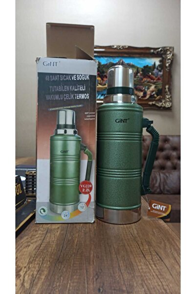 GİNT 2.2lt 48 Saat Sıcak ve soğuk Garantili Vakumlu Paslanmaz Çelik Termos