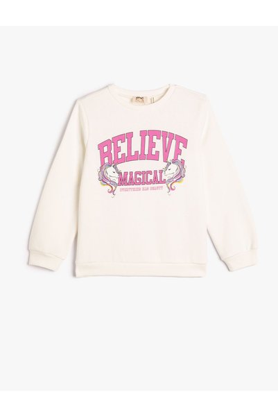 Koton Kız Çocuk Sweatshirt Uzun Sweat