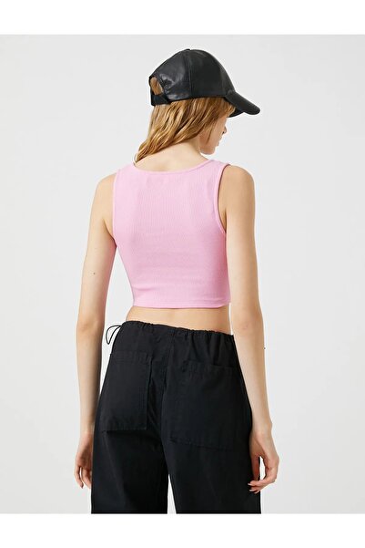 Koton Women's Draped V Tank Top