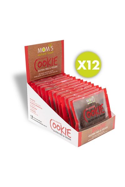 Mom's Natural Foods كوكي براوني خالي من الغلوتين - 12 قطعة