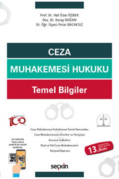 Seçkin Yayıncılık Ceza Muhakemesi Hukuku Temel Bilgiler
prof. Dr. Veli Özer Ö...