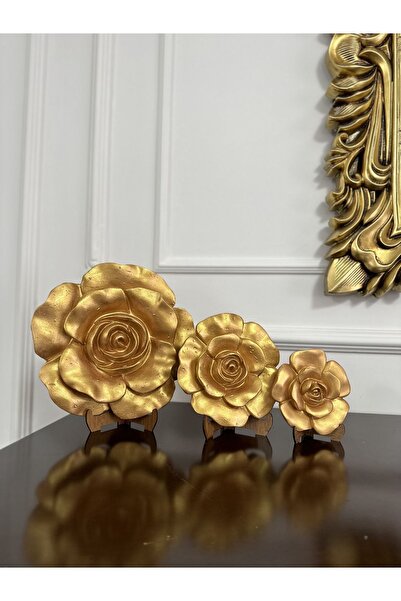 busraconcept Gold duvar gülü , dekoratif masa duvar süsü