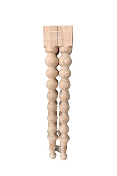 HİZMET AHŞAP Ahşap Cnc Torna Ayak Yemek Masası,mutfak , Sehba ,çalışma Masası, Dresuar Ayağı 8x8x75 Cm 4lü Peket