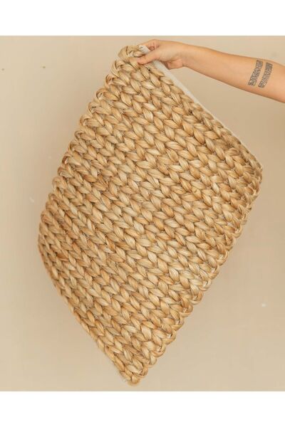 KaiHome Non-Slip Straw Base Hooded Mat