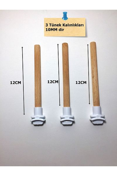 Ciko Kafes 10 MM 12 CM 3-Piece Budgie Perches