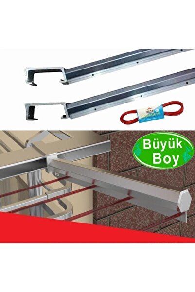 Genel Markalar Kare Alüminyum Balkon Çamaşır Kurutma Askılığı 60x25, dayanıklı ve şık tasarım