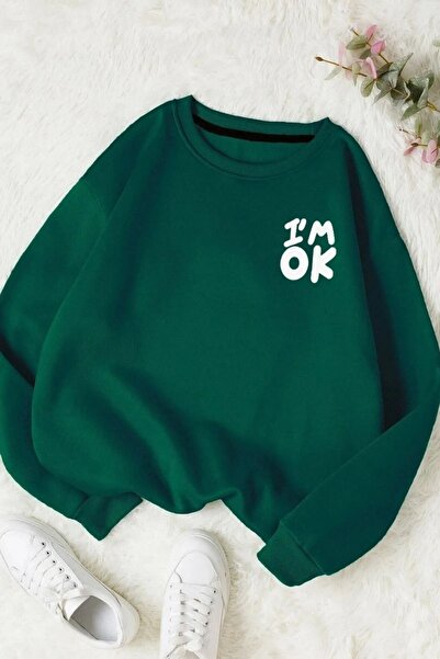 FECCY Hanorac unisex pentru femei/bărbați, verde, cu imprimeu cu săgeți digit...
