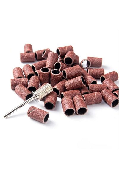 SİNKA 100 Pieces Nail Art Nail Milling Compatible Sandpaper Pedicure Manicure Rasp Tip Nail Polish Remover Sandpaper