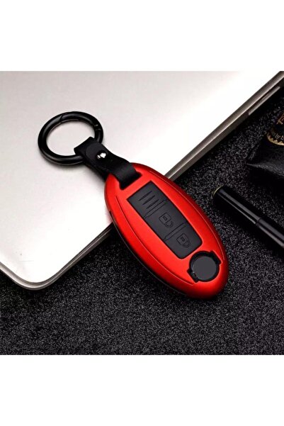AYZ GARAGE Nissan Uyumlu  Kırmızı Kadife Anahtar Kılıfı