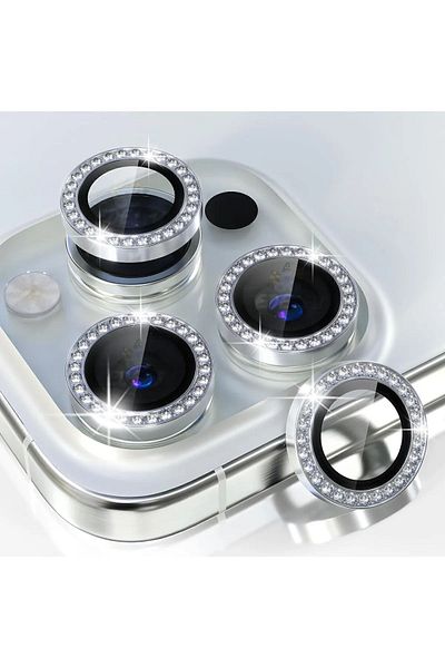 SUPPO Iphone15 Pro / 15 Pro Max Compatible Stoned Lens Lens Glass Camera Protector