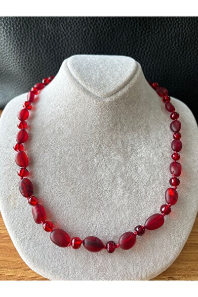 KEHRİBAR TUTKUSU Kırmızı Kehribar Kadın Kolye