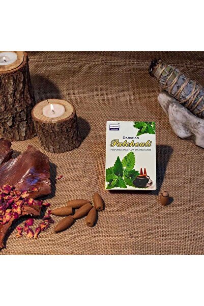 Darshan Incense Patchouli Geri Akış (Back Flow) Tütsü 10 adet