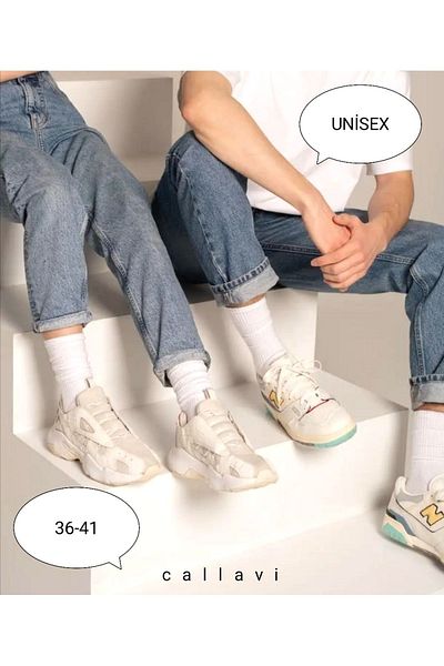 calantor 6 Pairs of College Socket Cotton Socks Set