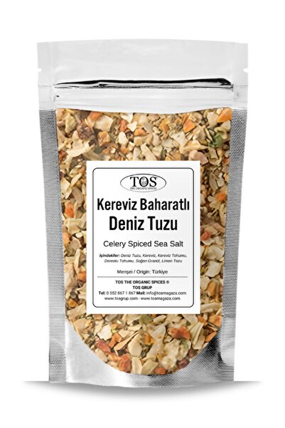 TOS The Organic Spices Kereviz Baharatlı Deniz Tuzu 500 gr (1. Kalite) Celery...