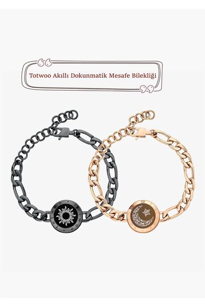 Totwoo Mesafe Bilekliği - Akıllı Dokunmatik Sevgililer Bilekliği