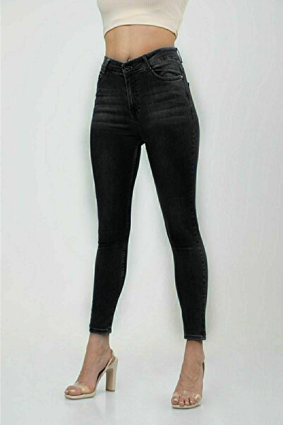 DRC trend High Waist Ramses Black Skinny Jeans - Mustache S.U.P.E.R Pants Jeans(Shoper)