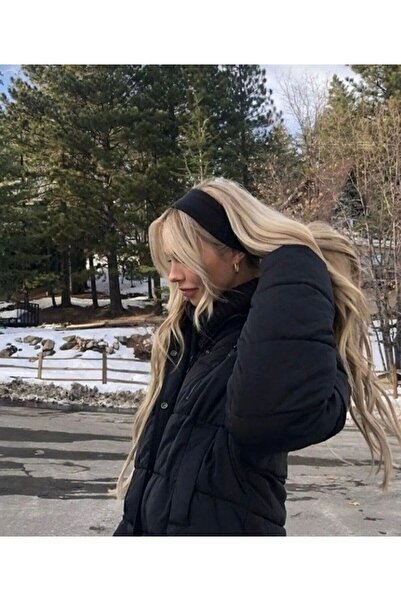 entrend Siyah Bandana Sporcu Bandanası Penye Bandana