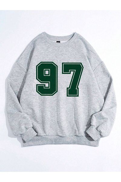Mythologie Μέγεθος 97 - Γκρι Oversize Φούτερ Crew Neck