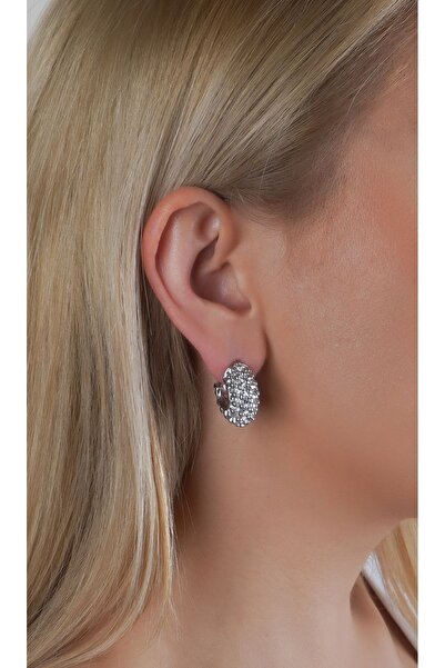 MRK Küçük Yarım Halka Tırtıklı Vintage Küpe