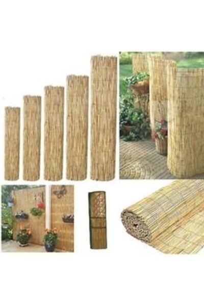 tunalar 1 Metre X 2,50 Metre Bambu Kamış Hasır Bahçe Çiti Gölgelik Balkon Çiti