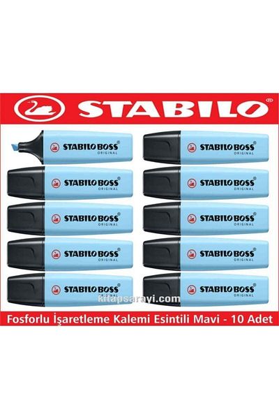 Stabilo Stabilo Highlighter - BOSS ORIGINAL Pastel Box of 10 Breezy Blue
