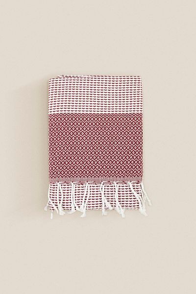 İrya Mia 100% βαμβακερό Peshtemal Claret Red 90x170